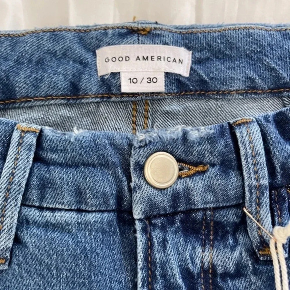 Good American Good 90S Icon Jeans Size 10/30 Indigo Straight Leg Denim‎ - Picture 9 of 13